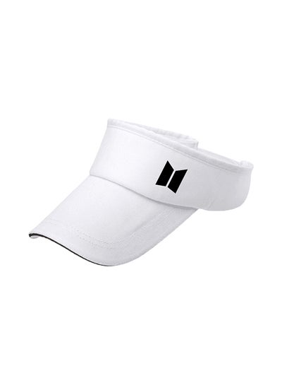 Buy Folding Sunscreen Sun-Shade Cap White in Saudi Arabia