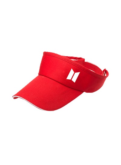 Buy Folding Sunscreen Sun-Shade Cap Red in Saudi Arabia