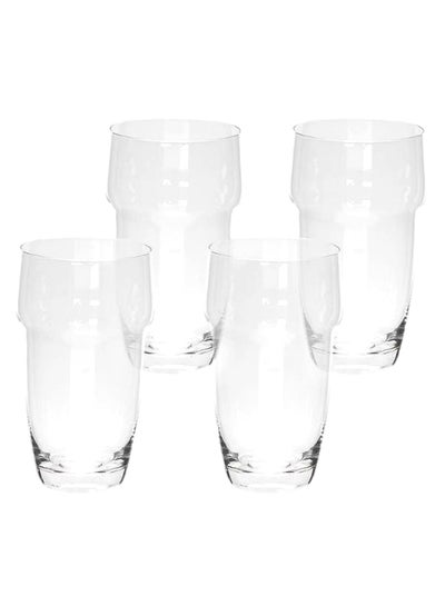 Buy 4-Piece High Ball Glass Set Clear in Saudi Arabia