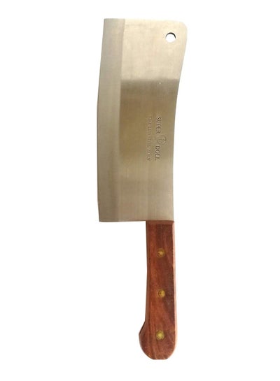 Buy Meat Chopping Knife Silver/Brown 10inch in Saudi Arabia