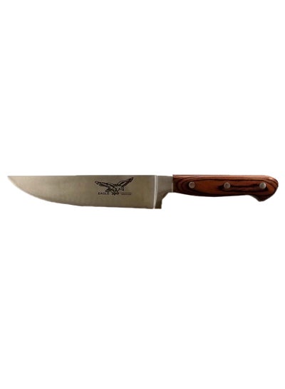 Buy Meat Knife Brown/Silver 7inch in UAE