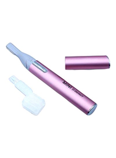 Buy Electric Rotatable Eyebrow Trimmer Pink 14cm in Saudi Arabia