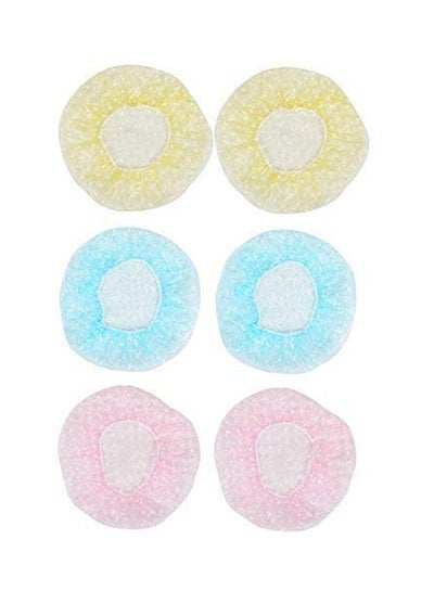 Buy 6-Piece Dot Printed Hair Cover Shower Cap Multicolour in Saudi Arabia