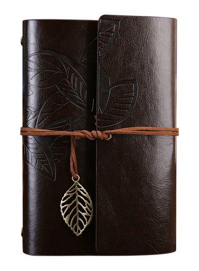 Buy Creative Retro Autumn Leaves Travel Diary Notebook Coffee in Saudi Arabia