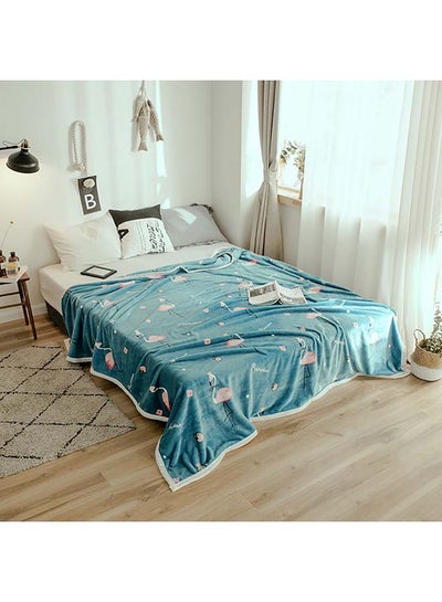 Buy Cloud Pattern Washable Blanket Cotton Blue 150x200cm in Saudi Arabia