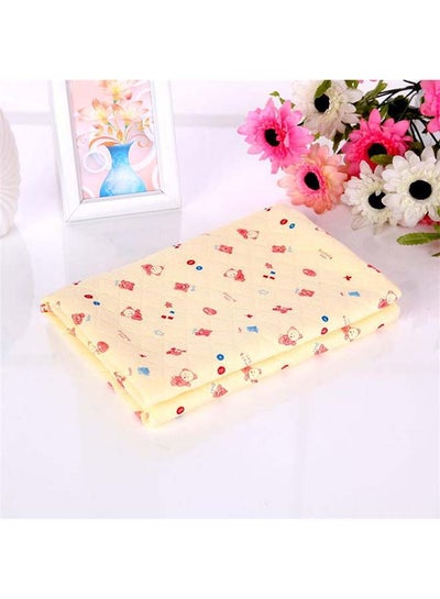 Buy Quilted Cartoon Pattern Soft Swaddling Blanket cotton Multicolour 75x80cm in UAE