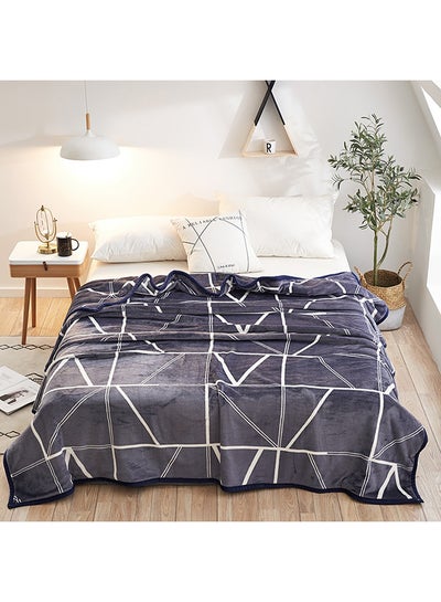 Buy Comfy Luxury Blanket Cotton Grey 150x200centimeter in Saudi Arabia