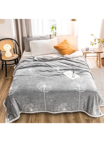 Buy Casual Home Practical Comfort Thicken Blanket cotton Grey 150x200cm in UAE