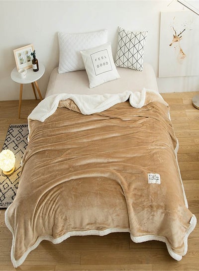 Buy Soft Comfy Solid Colour Blanket Cotton Multicolour 150x200cm in UAE