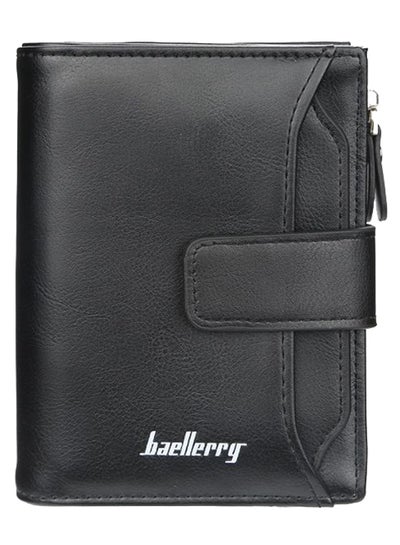 Buy Zipper And Hasp Closure Wallet Black in Saudi Arabia