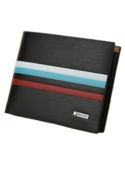 Buy 3-Fold Fashionable Casual Style Wallet Black in Saudi Arabia