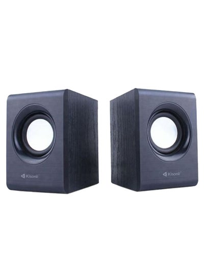 Buy 2-Piece USB Input Portable Mini Speaker Set K200 Black in Saudi Arabia