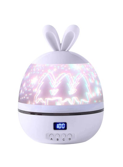 Buy Star Light Timing Rotating Projection Lamp White 18.00x13.50x13.50cm in UAE