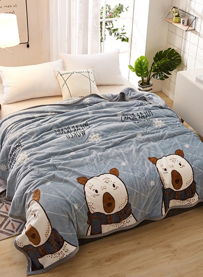 Buy Soft Cartoon Pattern Warm Bed Blanket Cotton Multicolour 120x200centimeter in Saudi Arabia