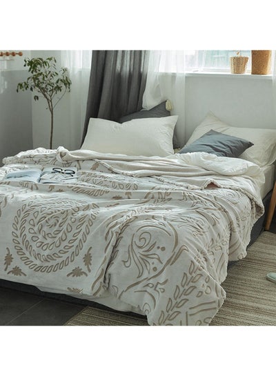 Buy Comfortable Cozy Blanket cotton White 150x200cm in Saudi Arabia