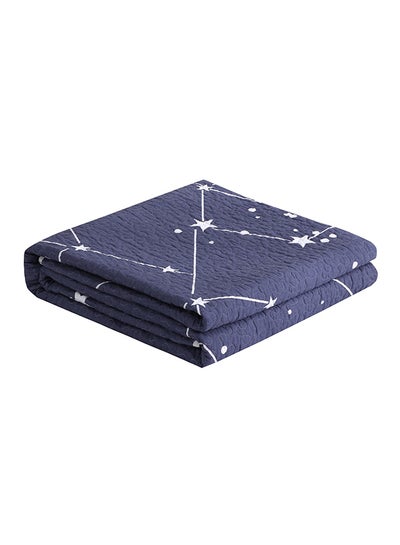 Buy Geometry Pattern Print Blanket cotton Purple 200x220cm in UAE
