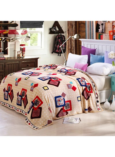 Buy Printed Warm Blanket Multicolour 120x200cm in Saudi Arabia