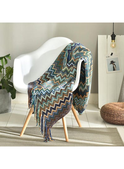 Buy Printed Warm Blanket Cotton Multicolour 130x150cm in UAE