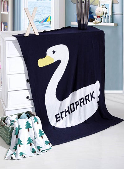 Buy Duck Pattern Comfy Knitting Blanket cotton Multicolour 90x110cm in Saudi Arabia