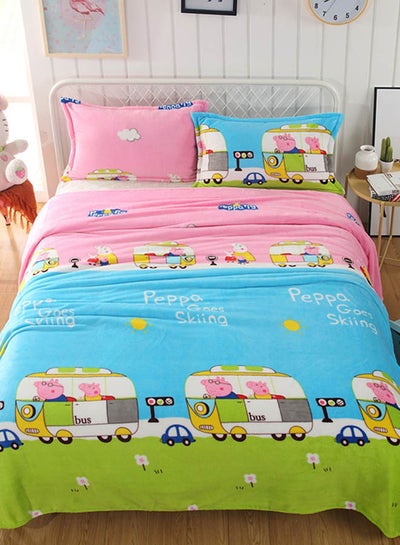 Buy Cartoon Themed Thick Warm Comfy Bed Blanket cotton Multicolour 110x130cm in UAE