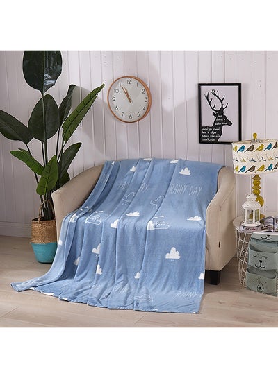 Buy Cartoon Pattern Thick Blanket Cotton Blue 120x200centimeter in UAE