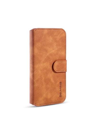 Buy Protective Flip Case Cover With Card Slot For Apple iPhone 11 Pro Max Brown in Saudi Arabia