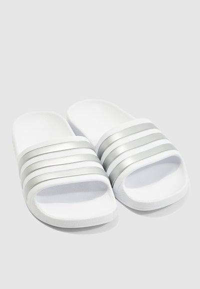 Buy Adilette Aqua Slides White in UAE