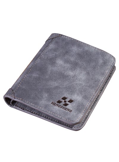 Buy Vintage Style Fashionable Wallet Grey in Saudi Arabia