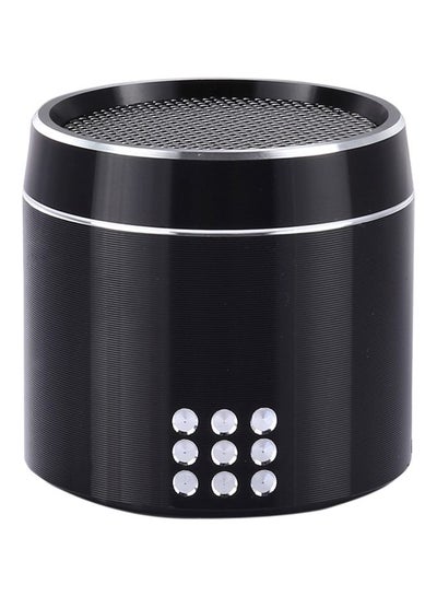 Buy Portable Stereo Mini Bluetooth Speaker with LED Indicator Black in UAE