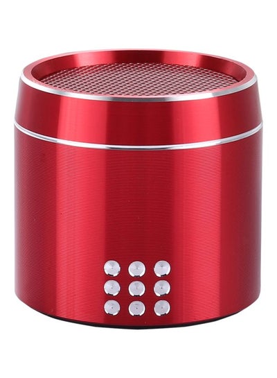 Buy Portable Stereo Mini Bluetooth Speaker with LED Indicator Red in Saudi Arabia