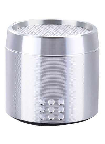 Buy Portable Stereo Mini Bluetooth Speaker with LED Indicator Silver in UAE