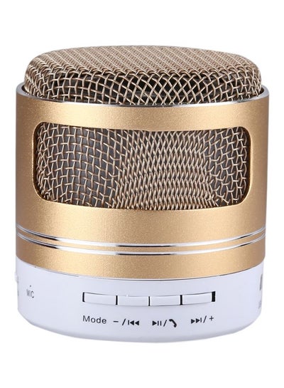 Buy Portable Bluetooth Speaker With Built-in Mic Gold in UAE
