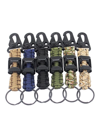 اشتري 6-Piece Paracord Braided Lanyards With Clips Keyring Set 16.00x3.00x12.00سنتيمتر في الامارات