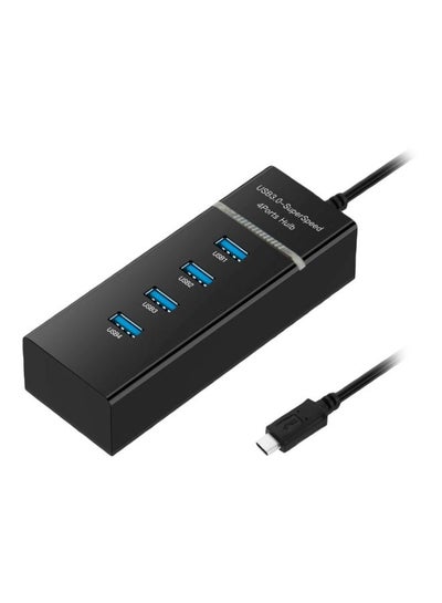 Buy 4-Port USB 3.0 Hub Black in UAE