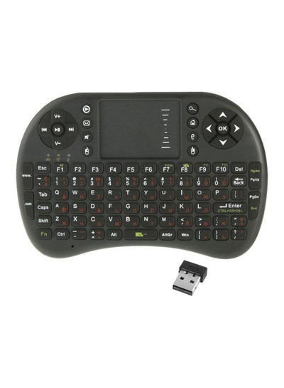 Buy Air Mouse Wireless English/Russian Keyboard With Touchpad And Receiver Black in Saudi Arabia