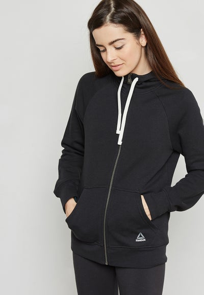 Training Essentials Fleece Full-Zip Hoodie Black Price In Saudi Arabia ...