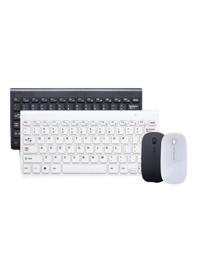 Buy K119 Ultra-Slim USB Mini Wireless Keyboard And Mouse Set Black in Saudi Arabia