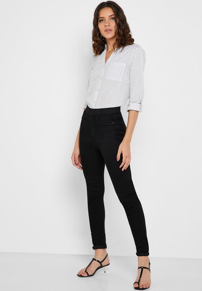 Eden High Waist Skinny Jeggings Black 