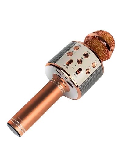 Buy Wireless Bluetooth Karaoke Microphone WS-858 Rose Gold in Saudi Arabia