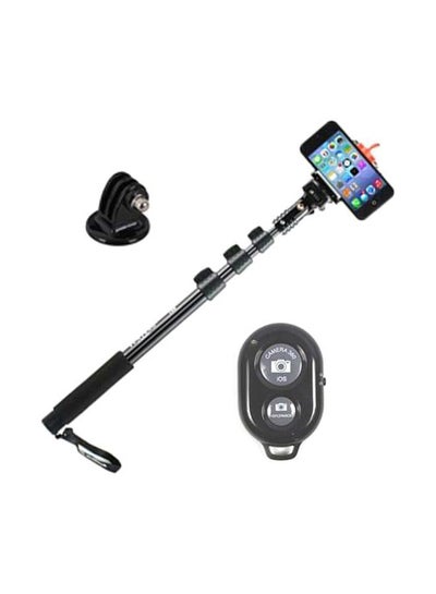 Buy Bluetooth Expendable Selfi Stick With Tripod Stand Black in Saudi Arabia