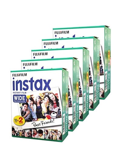 Buy 20-Piece Instax Wide Instant Films Black in UAE