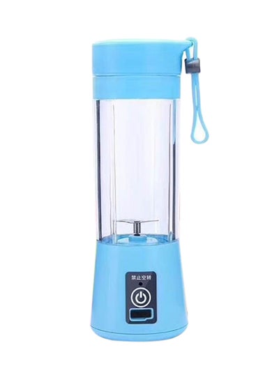 Buy USB Rechargeable Juice Blender With 2 Sharp Blades 380.0 ml DW2402 Blue in Egypt