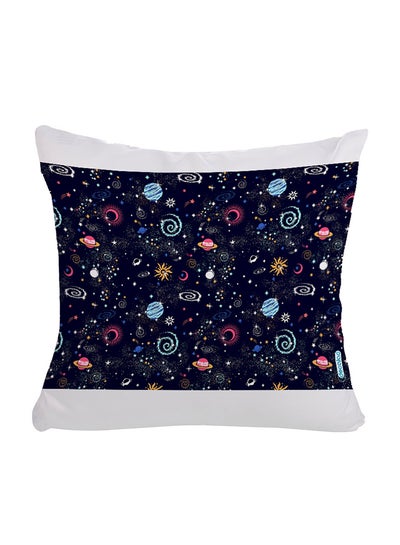 Buy Space And Galaxy Print Decorative Cushion polyester Multicolour 45x45cm in Egypt