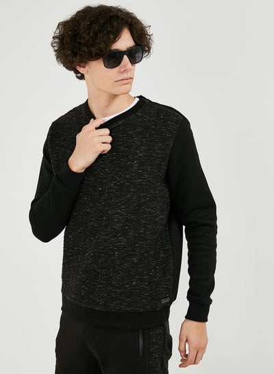 اشتري Insidious Jacquard Sweatshirt أسود في الامارات