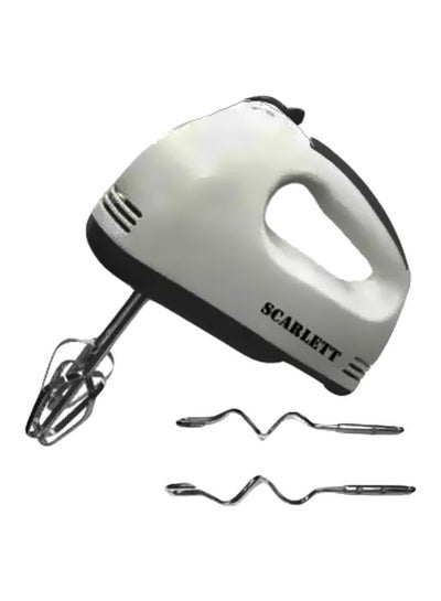 Buy Electric Hand Mixer With 4 Attachment HE-133 White/Grey/Silver in UAE