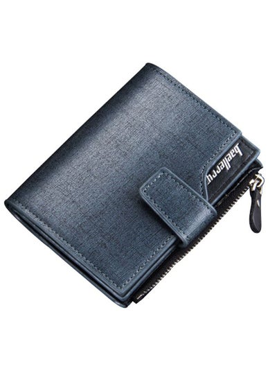 Buy Large Capacity Trendy Vertical Wallet Blue/Black in UAE