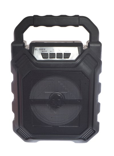 Buy HL-668W Bluetooth Portable Wireless Speaker With Colorful Lamp Black in Saudi Arabia