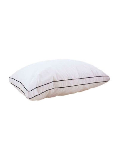 Buy 2-Piece Rebounding Hotel Pillow With Cotton Cover Microfiber White 50 x 70centimeter in UAE