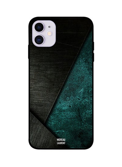 Buy Protective Case Cover For Apple iPhone 11 Black & Dark Green Pattern in Egypt