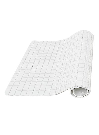 Buy Non-Slip Bath Mat With Vacuum Suction Cup White 35x78centimeter in UAE